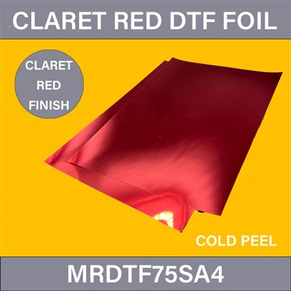 클라렛 레드 DTF 포일 시트